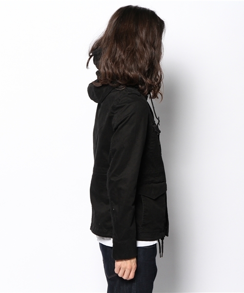 NANO universe(ナノユニバース)の「フード脱着ストレッチM-65(ミリタリージャケット・メンズ・ブラック/ベージュ/オリーブ・SMALL/MEDIUM/LARGE)」の4枚目の写真