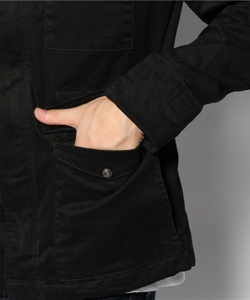 NANO universe(ナノユニバース)の「フード脱着ストレッチM-65(ミリタリージャケット・メンズ・ブラック/ベージュ/オリーブ・SMALL/MEDIUM/LARGE)」の9枚目の写真