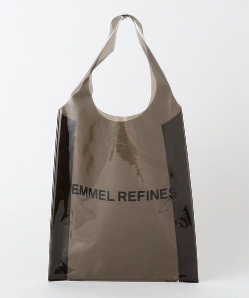 EMMEL REFINES（エメルリファインズ）の「FC ”EMMEL REFINES” LOGO PVC バッグ（トートバッグ・レディース・ブラック/ホワイト・FREE）」の2枚目の写真