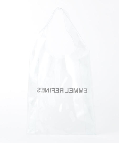 EMMEL REFINES（エメルリファインズ）の「FC ”EMMEL REFINES” LOGO PVC バッグ（トートバッグ・レディース・ブラック/ホワイト・FREE）」の7枚目の写真