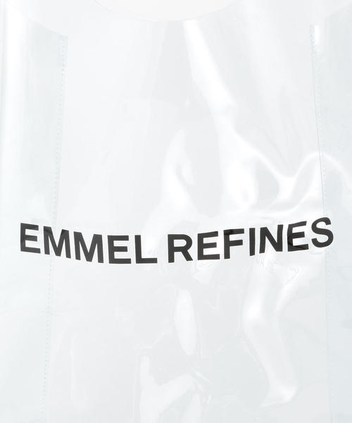 EMMEL REFINES（エメルリファインズ）の「FC ”EMMEL REFINES” LOGO PVC バッグ（トートバッグ・レディース・ブラック/ホワイト・FREE）」の4枚目の写真