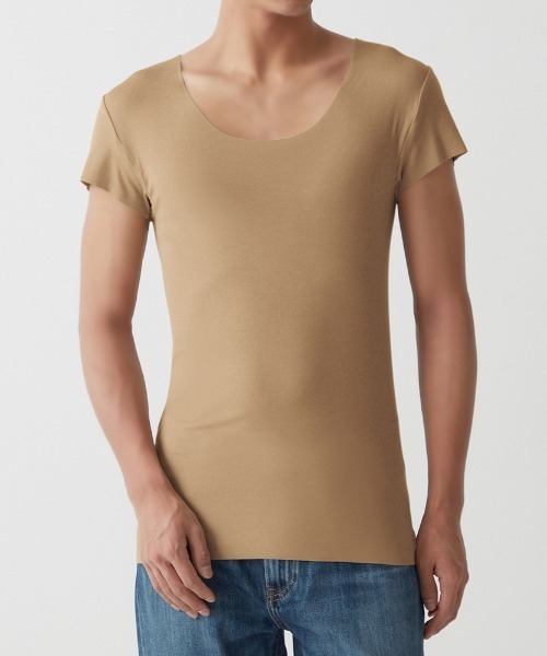 in.T（インティー）の「これ一枚でTシャツスタイルのお悩みを解決！『in.T』クルーネックTシャツ（インナーウェア/肌着・メンズ・ライトベージュ/ブラック/ホワイト/オレンジ/ピンク/オリーブ・LARGE/MEDIUM/X-LARGE/SMALL）」の19枚目の写真