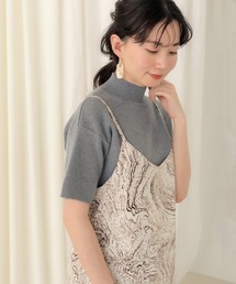 Bou Jeloud | 新色追加【WEB限定】《再入荷》プチハイネック半袖ニットプルオーバー/ベーシックインナートップス/ベーシック半袖ニット(ニット/セーター)