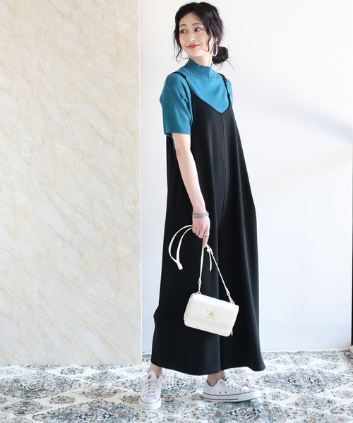 Bou Jeloud（ブージュルード）の「【WEB限定】プチハイネックベーシック半袖ニットTOPS（ニット/セーター・レディース・ブラック/ライトブルー/オフホワイト/イエロー/ベージュ/グレー/サックスブルー/テラコッタ/ラベンダー/ネイビー・FREE）」の21枚目の写真