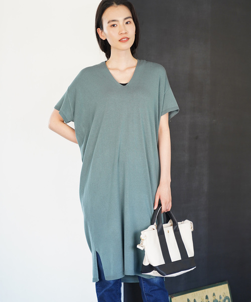 AMERICAN HOLIC（アメリカンホリック）の「バックボリュームワンピース＊（ワンピース・レディース・ブラック/オフホワイト/グリーン/マスタード・FREE）」の3枚目の写真