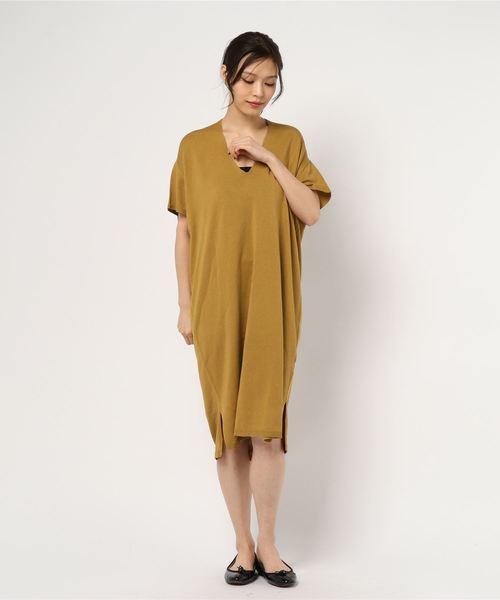 AMERICAN HOLIC（アメリカンホリック）の「バックボリュームワンピース＊（ワンピース・レディース・ブラック/オフホワイト/グリーン/マスタード・FREE）」の8枚目の写真