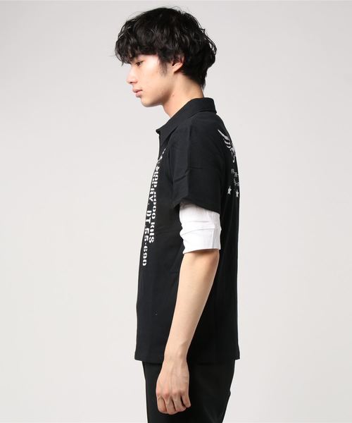 VIBGYOR(ヴィブジョー)の「アンサンブル ミリタリーポロ (RM)(ポロシャツ・メンズ・ホワイト/ブラック/グレー/ピンク・MEDIUM/LARGE/X-LARGE)」の5枚目の写真
