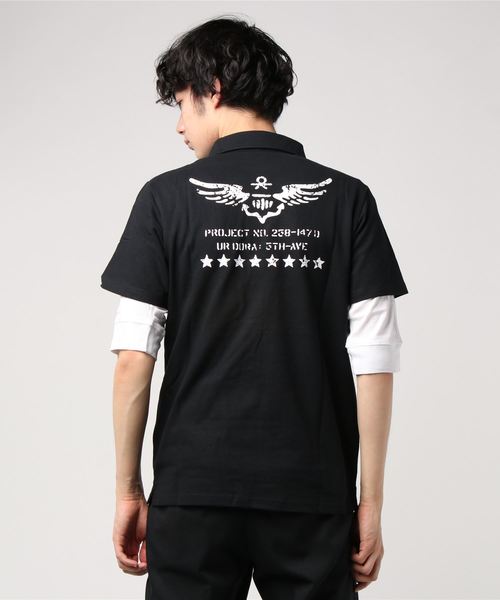 VIBGYOR(ヴィブジョー)の「アンサンブル ミリタリーポロ (RM)(ポロシャツ・メンズ・ホワイト/ブラック/グレー/ピンク・MEDIUM/LARGE/X-LARGE)」の6枚目の写真