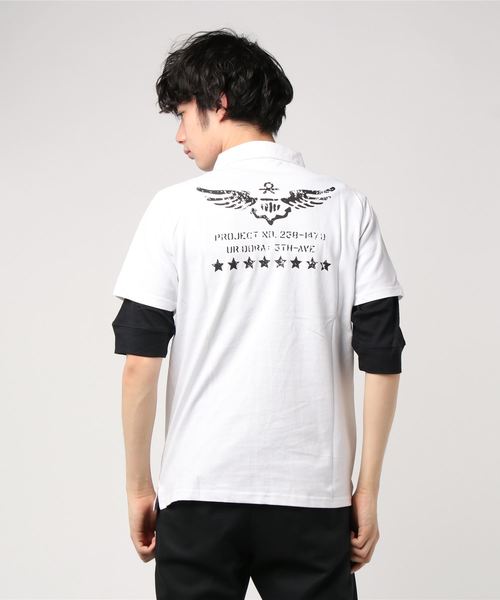 VIBGYOR(ヴィブジョー)の「アンサンブル ミリタリーポロ (RM)(ポロシャツ・メンズ・ホワイト/ブラック/グレー/ピンク・MEDIUM/LARGE/X-LARGE)」の8枚目の写真