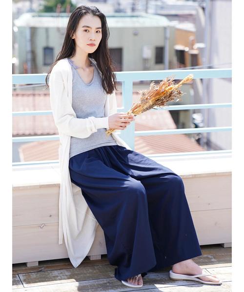 AMERICAN HOLIC（アメリカンホリック）の「接触冷感ロングニットカーディガン（カーディガン/ボレロ・レディース・ブラック/ネイビー/イエロー/アイボリー/モカ・M/L）」の22枚目の写真