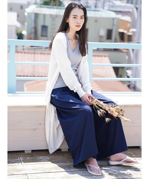 AMERICAN HOLIC（アメリカンホリック）の「接触冷感ロングニットカーディガン（カーディガン/ボレロ・レディース・ブラック/ネイビー/イエロー/アイボリー/モカ・M/L）」の21枚目の写真