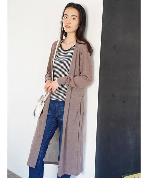 AMERICAN HOLIC（アメリカンホリック）の「接触冷感ロングニットカーディガン（カーディガン/ボレロ・レディース・ブラック/ネイビー/イエロー/アイボリー/モカ・M/L）」の19枚目の写真