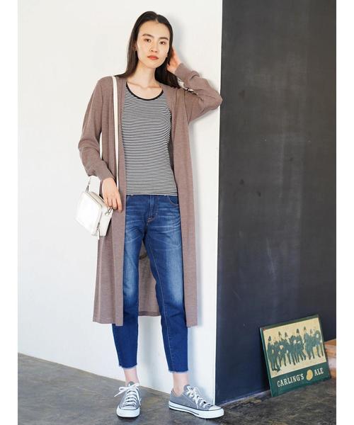 AMERICAN HOLIC（アメリカンホリック）の「接触冷感ロングニットカーディガン（カーディガン/ボレロ・レディース・ブラック/ネイビー/イエロー/アイボリー/モカ・M/L）」の17枚目の写真