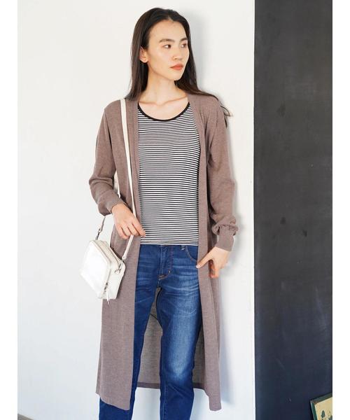 AMERICAN HOLIC（アメリカンホリック）の「接触冷感ロングニットカーディガン（カーディガン/ボレロ・レディース・ブラック/ネイビー/イエロー/アイボリー/モカ・M/L）」の16枚目の写真