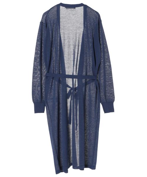 AMERICAN HOLIC（アメリカンホリック）の「接触冷感ロングニットカーディガン（カーディガン/ボレロ・レディース・ブラック/ネイビー/イエロー/アイボリー/モカ・M/L）」の13枚目の写真