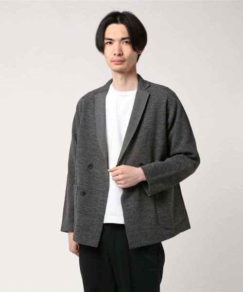 tim.（ティム）の「【tim.】double breasted relax jacket（テーラードジャケット・メンズ・ネイビー/グレー・1/2）」の2枚目の写真
