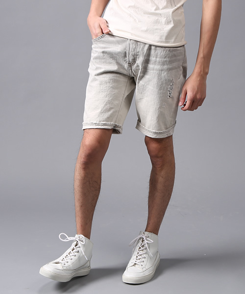 goa(ゴア)の「13ozセルヴィッチデニムグラデーションショーツ(デニムパンツ・メンズ・グレー系その他/ブルー系その他・1/2)」の2枚目の写真