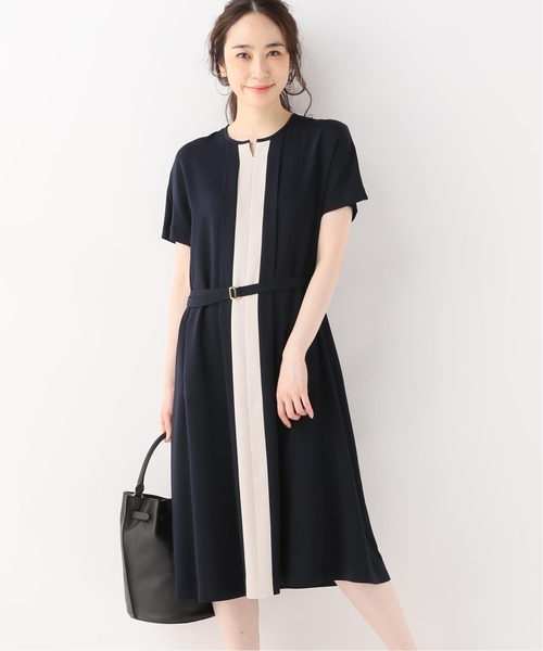 セール Totalite バイカラーワイドタックワンピース ワンピース La Totalite ラトータリテ のファッション