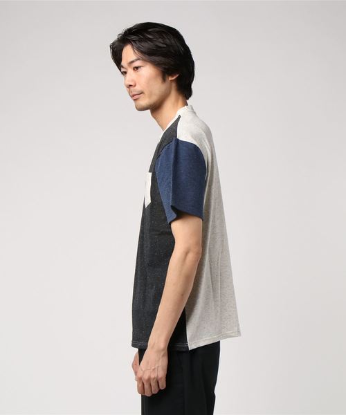 go slow caravan(ゴースローキャラバン)の「Butch&Phillip/ブッチ&フィリップ ネップ切替TEE(Tシャツ/カットソー・メンズ・ライトグレー/ブラック/ネイビー・MEDIUM/LARGE/X-LARGE)」の4枚目の写真