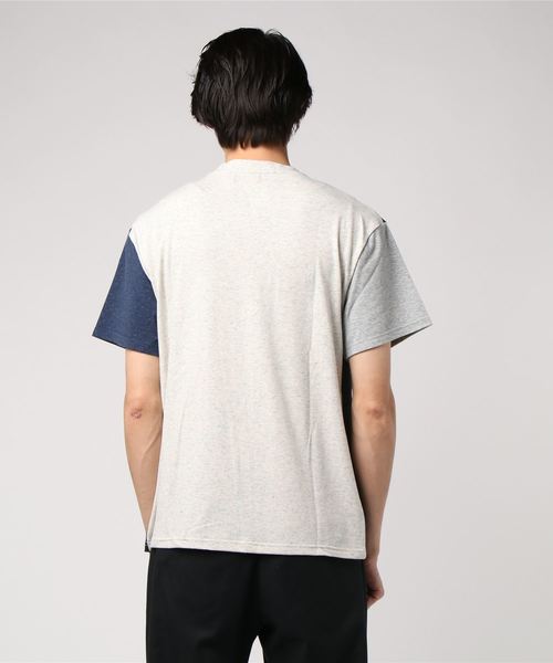 go slow caravan(ゴースローキャラバン)の「Butch&Phillip/ブッチ&フィリップ ネップ切替TEE(Tシャツ/カットソー・メンズ・ライトグレー/ブラック/ネイビー・MEDIUM/LARGE/X-LARGE)」の5枚目の写真