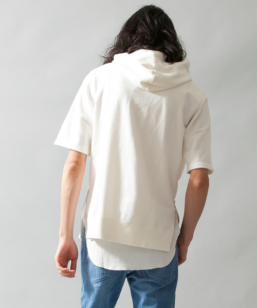 MONKEY TIME(モンキータイム)の「MT∴ ミニウラケ サイドジップ パーカー 5SL(パーカー・メンズ・ホワイト/グレー・LARGE/MEDIUM/SMALL/X-LARGE)」の5枚目の写真