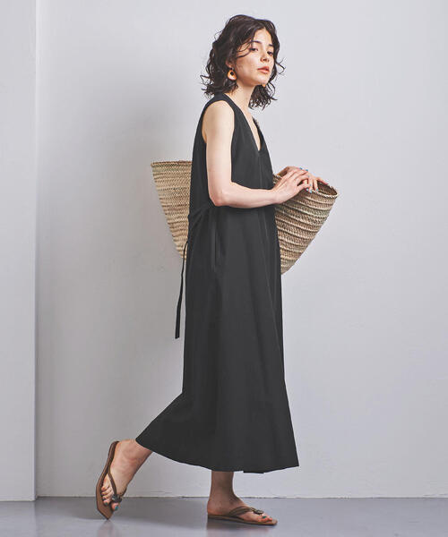UNITED ARROWS UWCS Vネック ベルト ロングワンピース UNITED ARROWS（ユナイテッドアローズ）の「UWCS Vネック ベルト