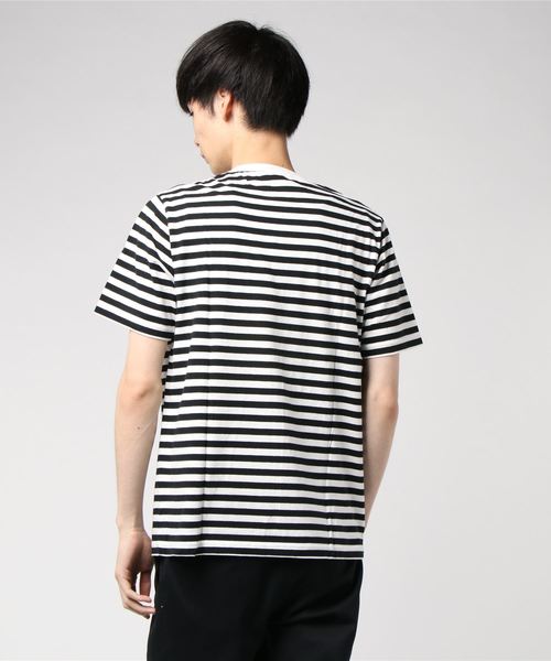 Healthknit(ヘルスニット)の「【 HealthKnit / ヘルスニット 】ベーシックボーダー半袖Tシャツ 6402 SIP(Tシャツ/カットソー・メンズ・カーキ/ネイビー/ブラック・SMALL/MEDIUM/LARGE)」の4枚目の写真