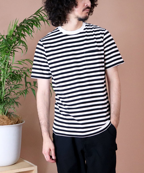 Healthknit(ヘルスニット)の「【 HealthKnit / ヘルスニット 】ベーシックボーダー半袖Tシャツ 6402 SIP(Tシャツ/カットソー・メンズ・カーキ/ネイビー/ブラック・SMALL/MEDIUM/LARGE)」の1枚目の写真