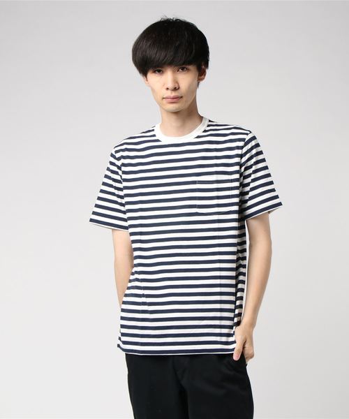 Healthknit(ヘルスニット)の「【 HealthKnit / ヘルスニット 】ベーシックボーダー半袖Tシャツ 6402 SIP(Tシャツ/カットソー・メンズ・カーキ/ネイビー/ブラック・SMALL/MEDIUM/LARGE)」の12枚目の写真