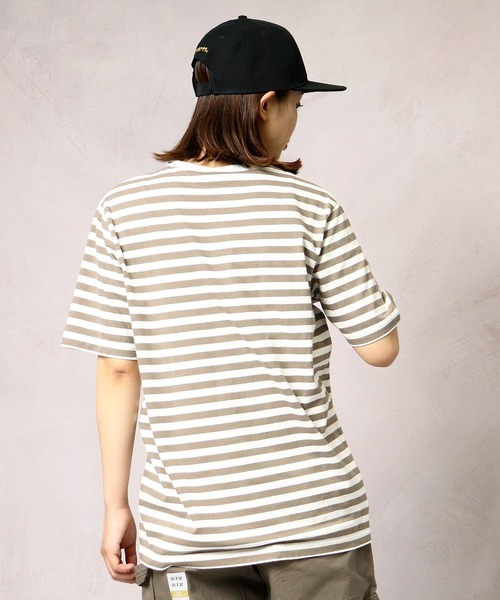 Healthknit(ヘルスニット)の「【 HealthKnit / ヘルスニット 】ベーシックボーダー半袖Tシャツ 6402 SIP(Tシャツ/カットソー・メンズ・カーキ/ネイビー/ブラック・SMALL/MEDIUM/LARGE)」の20枚目の写真