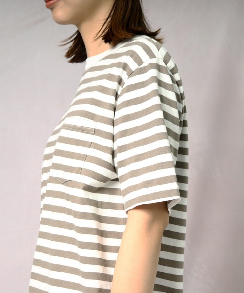 Healthknit(ヘルスニット)の「【 HealthKnit / ヘルスニット 】ベーシックボーダー半袖Tシャツ 6402 SIP(Tシャツ/カットソー・メンズ・カーキ/ネイビー/ブラック・SMALL/MEDIUM/LARGE)」の21枚目の写真