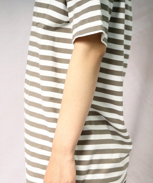 Healthknit(ヘルスニット)の「【 HealthKnit / ヘルスニット 】ベーシックボーダー半袖Tシャツ 6402 SIP(Tシャツ/カットソー・メンズ・カーキ/ネイビー/ブラック・SMALL/MEDIUM/LARGE)」の22枚目の写真