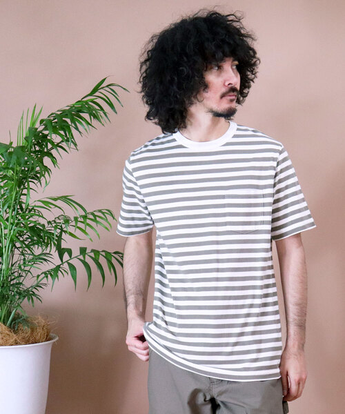 Healthknit(ヘルスニット)の「【 HealthKnit / ヘルスニット 】ベーシックボーダー半袖Tシャツ 6402 SIP(Tシャツ/カットソー・メンズ・カーキ/ネイビー/ブラック・SMALL/MEDIUM/LARGE)」の13枚目の写真