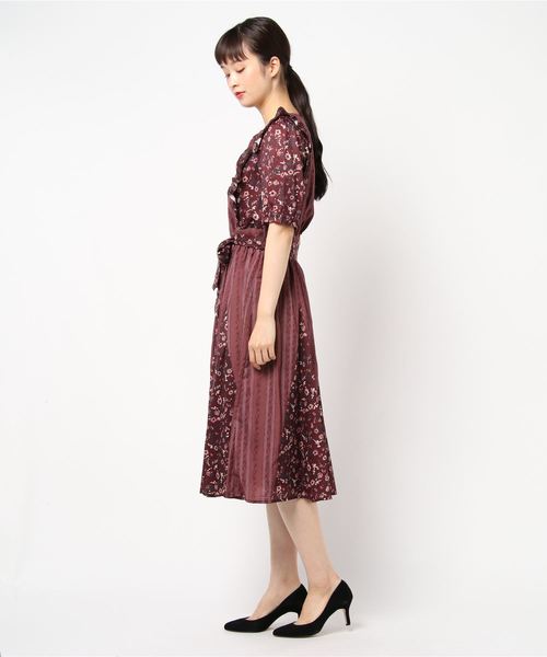 axes femme（アクシーズファム）の「パッチワーク柄フリルワンピ