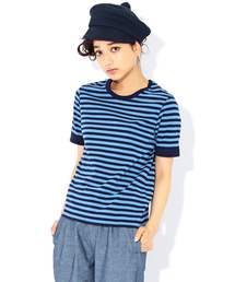 BEAMS BOY | ○BEAMS BOY / 1cm ボーダー Uネック ショートスリーブ **(Tシャツ/カットソー)