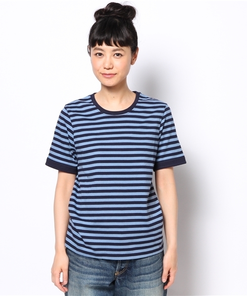 BEAMS BOY（ビームスボーイ）の「○BEAMS BOY / 1cm ボーダー Uネック ショートスリーブ **（Tシャツ/カットソー・レディース・グレー/ブラック/ネイビー・ONE SIZE）」の9枚目の写真