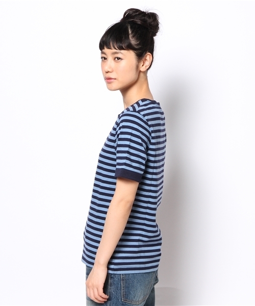 BEAMS BOY（ビームスボーイ）の「○BEAMS BOY / 1cm ボーダー Uネック ショートスリーブ **（Tシャツ/カットソー・レディース・グレー/ブラック/ネイビー・ONE SIZE）」の10枚目の写真