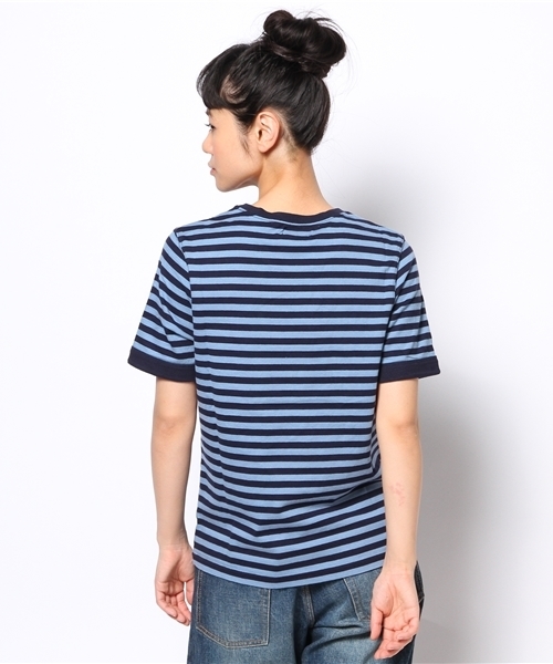 BEAMS BOY（ビームスボーイ）の「○BEAMS BOY / 1cm ボーダー Uネック ショートスリーブ **（Tシャツ/カットソー・レディース・グレー/ブラック/ネイビー・ONE SIZE）」の5枚目の写真