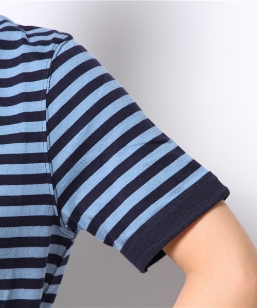 BEAMS BOY（ビームスボーイ）の「○BEAMS BOY / 1cm ボーダー Uネック ショートスリーブ **（Tシャツ/カットソー・レディース・グレー/ブラック/ネイビー・ONE SIZE）」の7枚目の写真