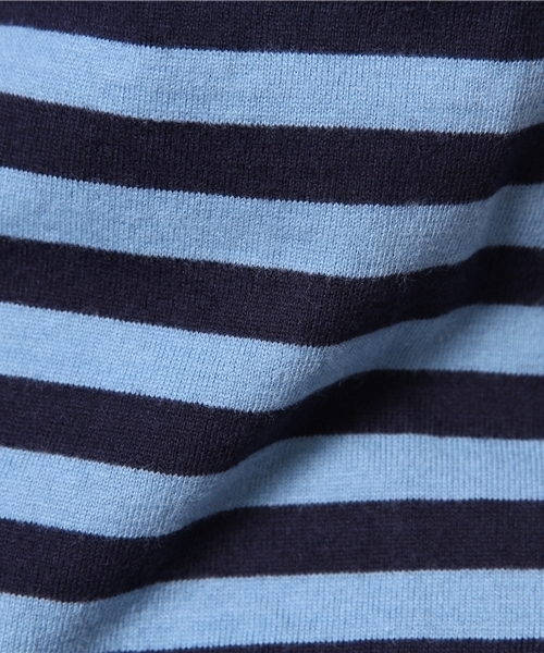 BEAMS BOY（ビームスボーイ）の「○BEAMS BOY / 1cm ボーダー Uネック ショートスリーブ **（Tシャツ/カットソー・レディース・グレー/ブラック/ネイビー・ONE SIZE）」の8枚目の写真