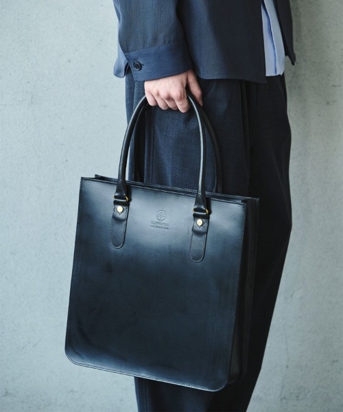 GLENROYAL(グレンロイヤル)の「【グレンロイヤル/GLENROYAL】2HANDLE ZIP TOP TOTE BAG/2ハンドルジップトップトートバッグ(トートバッグ・メンズ・ライトブラウン/ダークブルー/ブラック/ダークブラウン・00)」の8枚目の写真