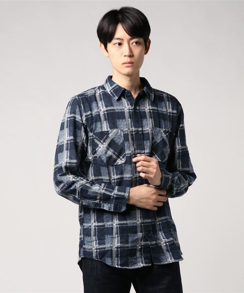 Hurley (ハーレー)の「RYDER FLANNEL LS/ハーレー メンズ 長袖 チェックシャツ カジュアル(シャツ/ブラウス・メンズ・ブラック/ネイビー/レッド系その他・SMALL/MEDIUM/LARGE)」の2枚目の写真