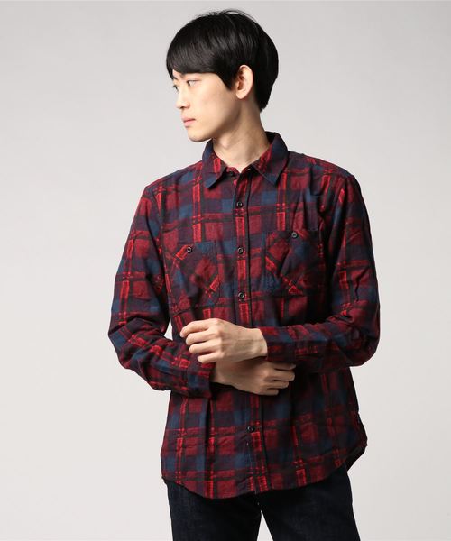 Hurley (ハーレー)の「RYDER FLANNEL LS/ハーレー メンズ 長袖 チェックシャツ カジュアル(シャツ/ブラウス・メンズ・ブラック/ネイビー/レッド系その他・SMALL/MEDIUM/LARGE)」の3枚目の写真