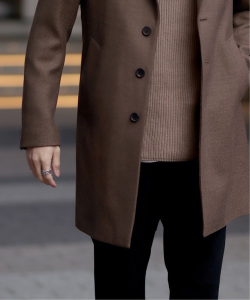 セール】100s メランジメルトンチェスターコート（チェスターコート