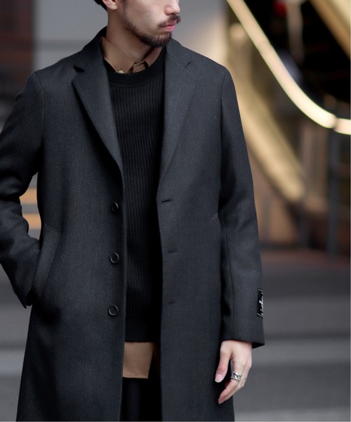 セール】100s メランジメルトンチェスターコート（チェスターコート