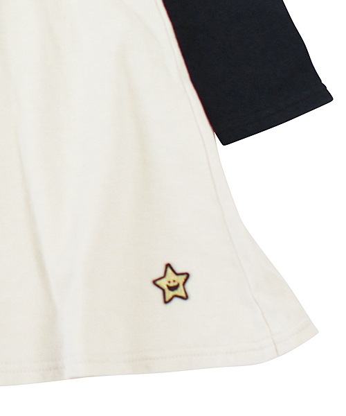 X-girl Stages（エックスガールステージス）の「FLARE B/B TEE DRESS  （4T～7T）/ ワンピース（ワンピース・キッズ・ブラック/チャコールグレー/レッド・4T/6T/7T/5T）」の8枚目の写真