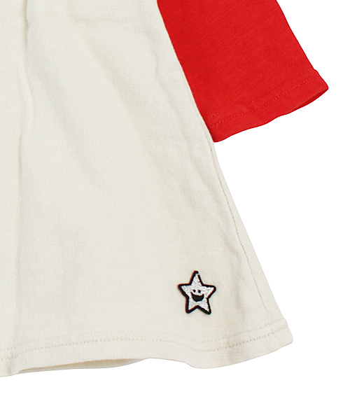 X-girl Stages（エックスガールステージス）の「FLARE B/B TEE DRESS  （4T～7T）/ ワンピース（ワンピース・キッズ・ブラック/チャコールグレー/レッド・4T/6T/7T/5T）」の9枚目の写真