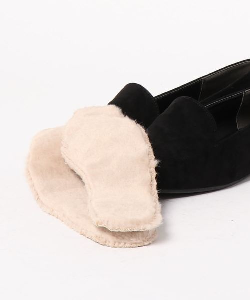 KOBE LETTUCE(コウベレタス)の「ファー中敷きSETスクエアトゥローファーシューズ(ローファー・レディース・ブラック系その他/ダークブラウン/ブラック/ブラウン系その他・L/LL/M/S)」の6枚目の写真