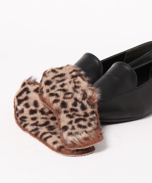 KOBE LETTUCE(コウベレタス)の「ファー中敷きSETスクエアトゥローファーシューズ(ローファー・レディース・ブラック系その他/ダークブラウン/ブラック/ブラウン系その他・L/LL/M/S)」の9枚目の写真