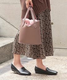 ファー中敷きSETスクエアトゥローファーシューズ